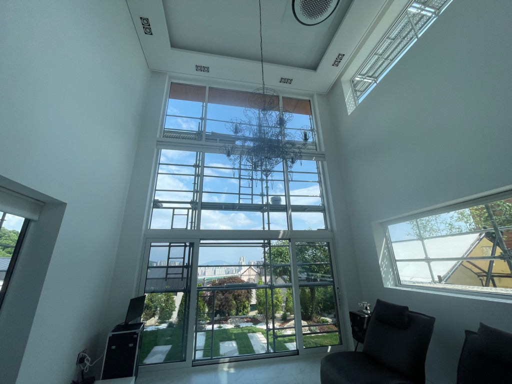 전원주택유리청소